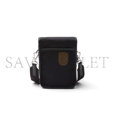PRADA RE-NYLON AND SAFFIANO LEATHER SHOULDER BAG 2VD043 (19*14*5.5cm)